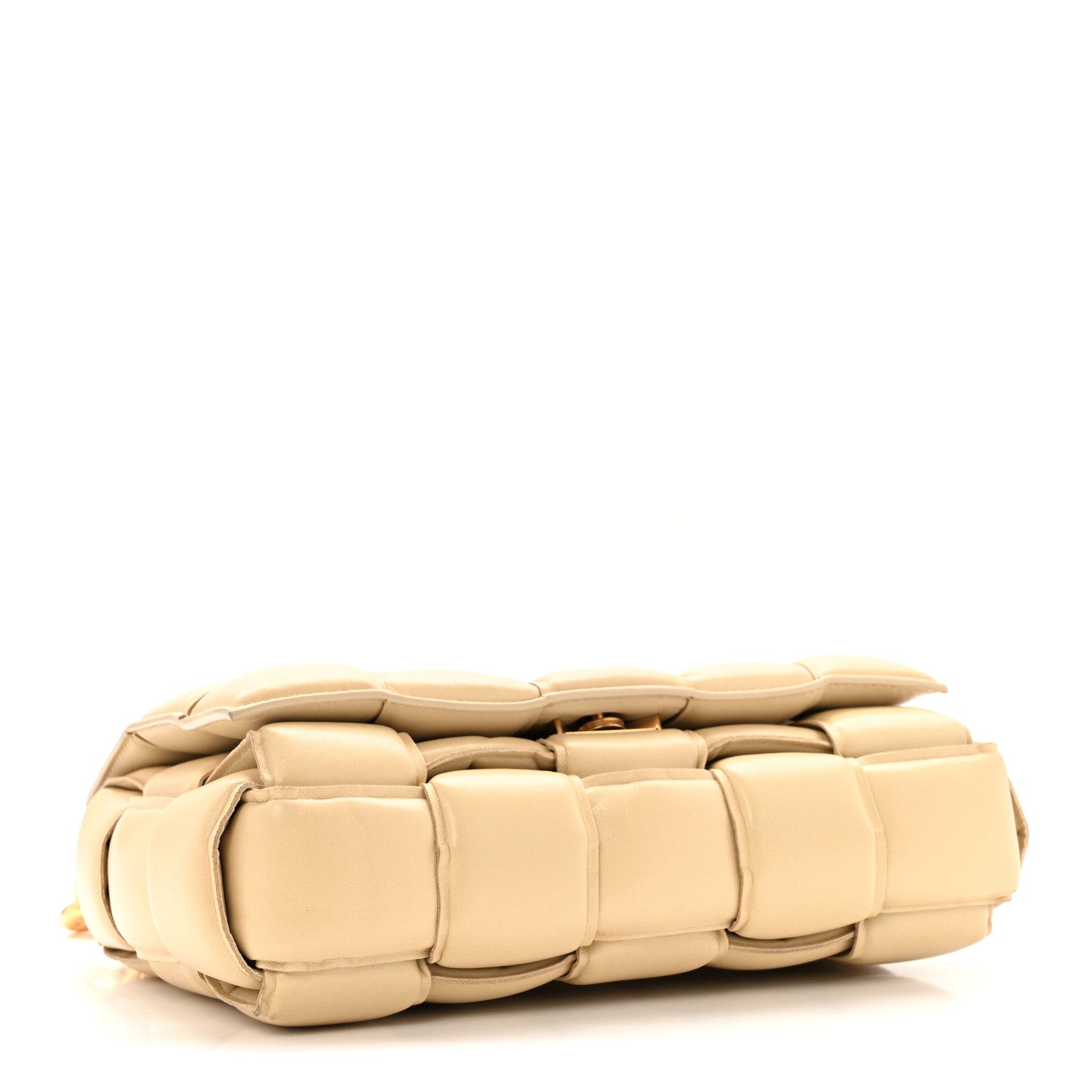 Bottega Veneta Lambskin Maxi Intreccio Padded Chain Cassette Crossbody Bag Porridge 4 of 13