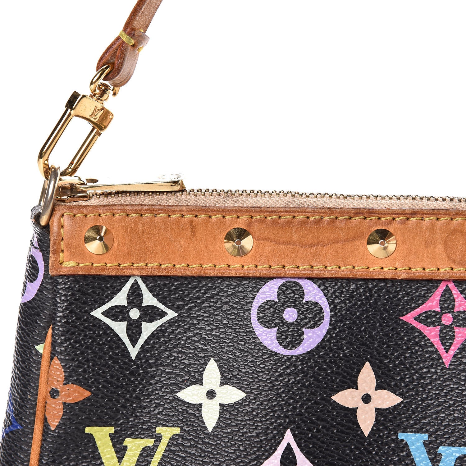 Louis Vuitton Monogram Multicolor Pochette Accessories Black 9 of 14