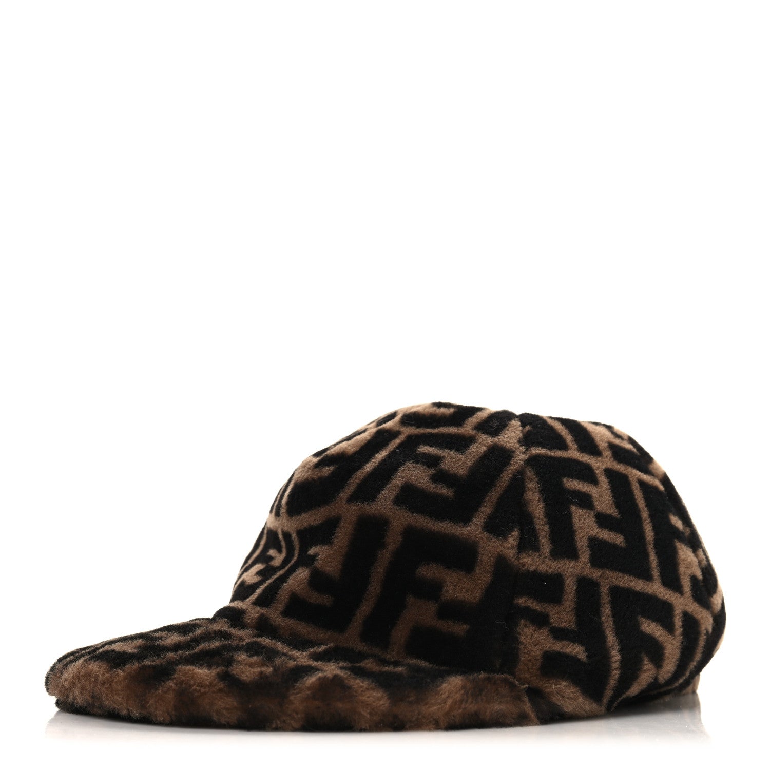 Fendi Shearling Macro FF 1974 Cap M Tobacco 1 of 8