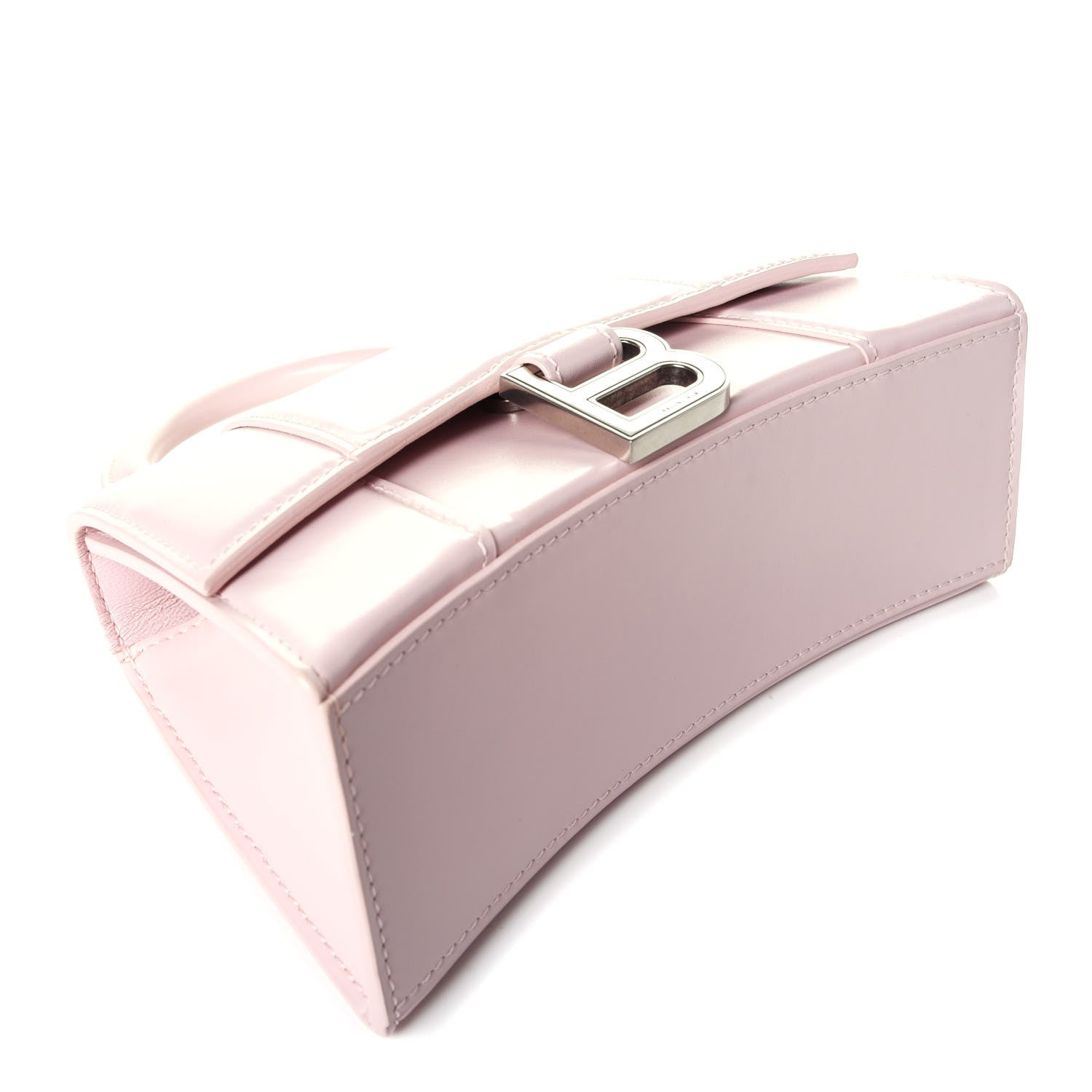 Balenciaga Shiny Box Calfskin Hourglass Top Handle Bag XS Light Rose 4 of 8