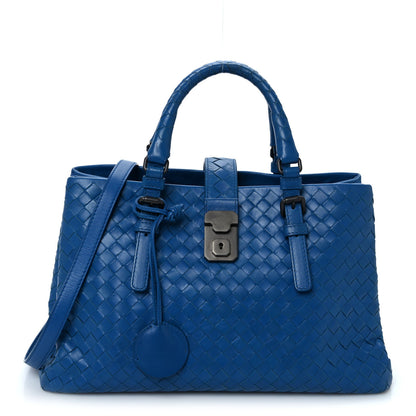 Bottega Veneta Light Calf Intrecciato Small Roma Signal Blue 1 of 22
