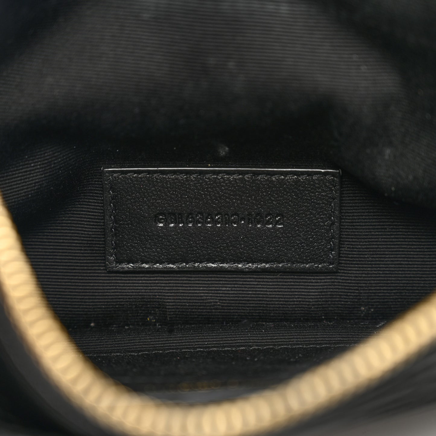 Grain De Poudre Chevron Monogram Large Bill Pouch Black