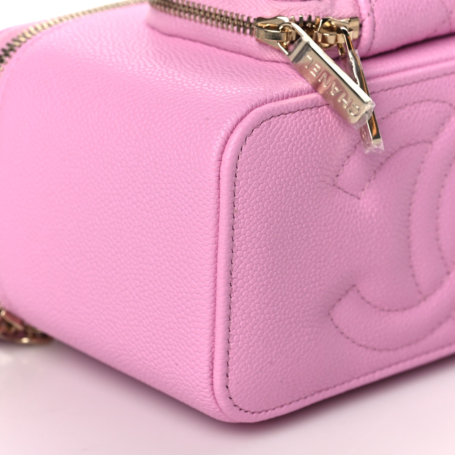 Chanel Caviar Quilted Top Handle Pocket Vanity Case Lilac 8 of 10