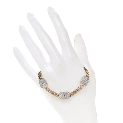 Chanel Crystal CC Chain Bracelet Gold Silver 2 of 4