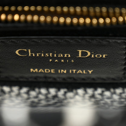 Christian Dior Canvas Petites Fleurs Embroidered Mini Lady D-Lite Black White 6 of 10