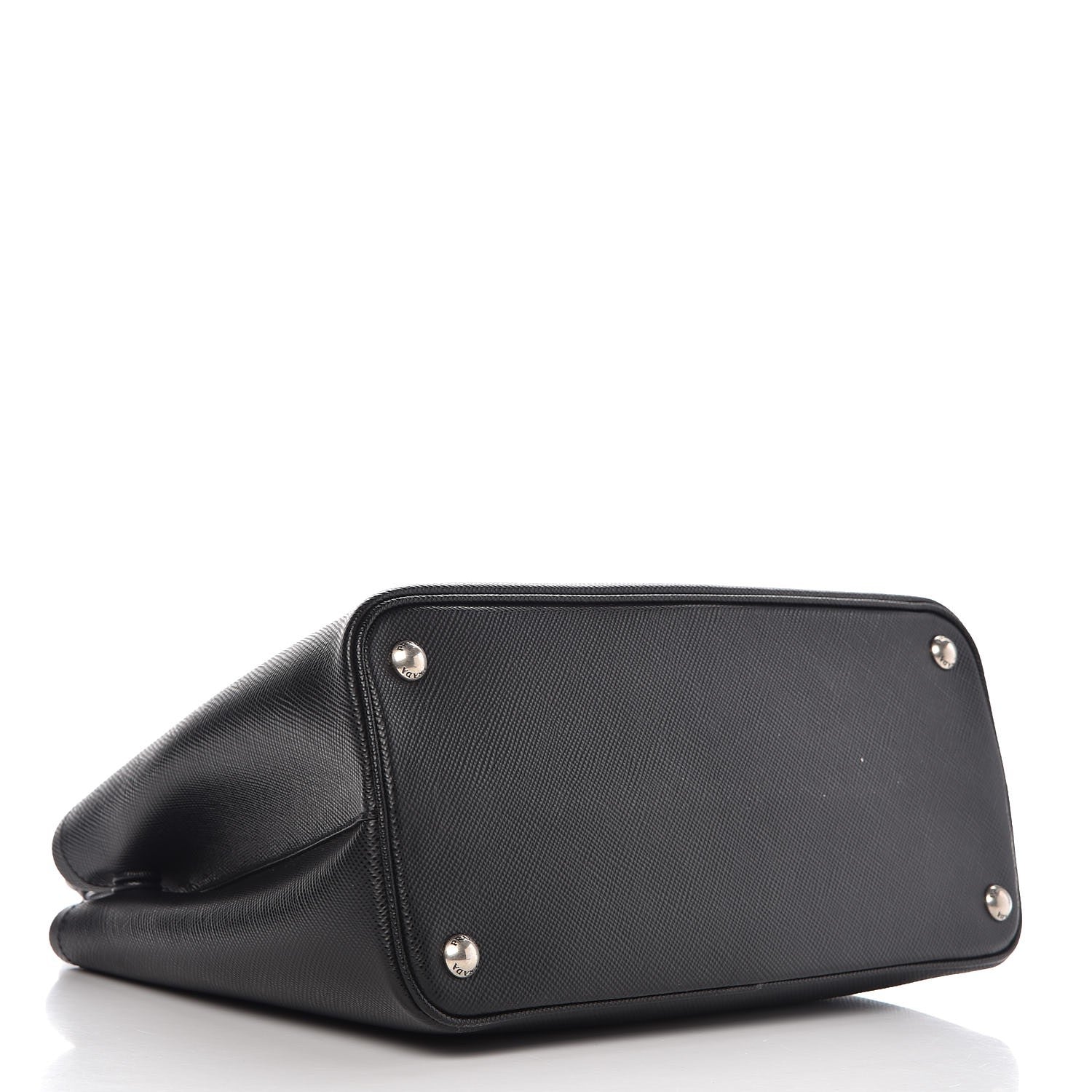 Prada Saffiano Cuir Small Double Bag Black 5 of 12