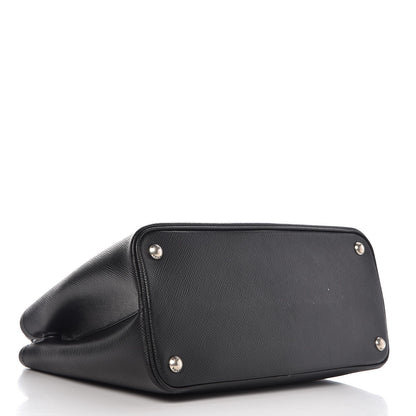 Prada Saffiano Cuir Small Double Bag Black 5 of 12