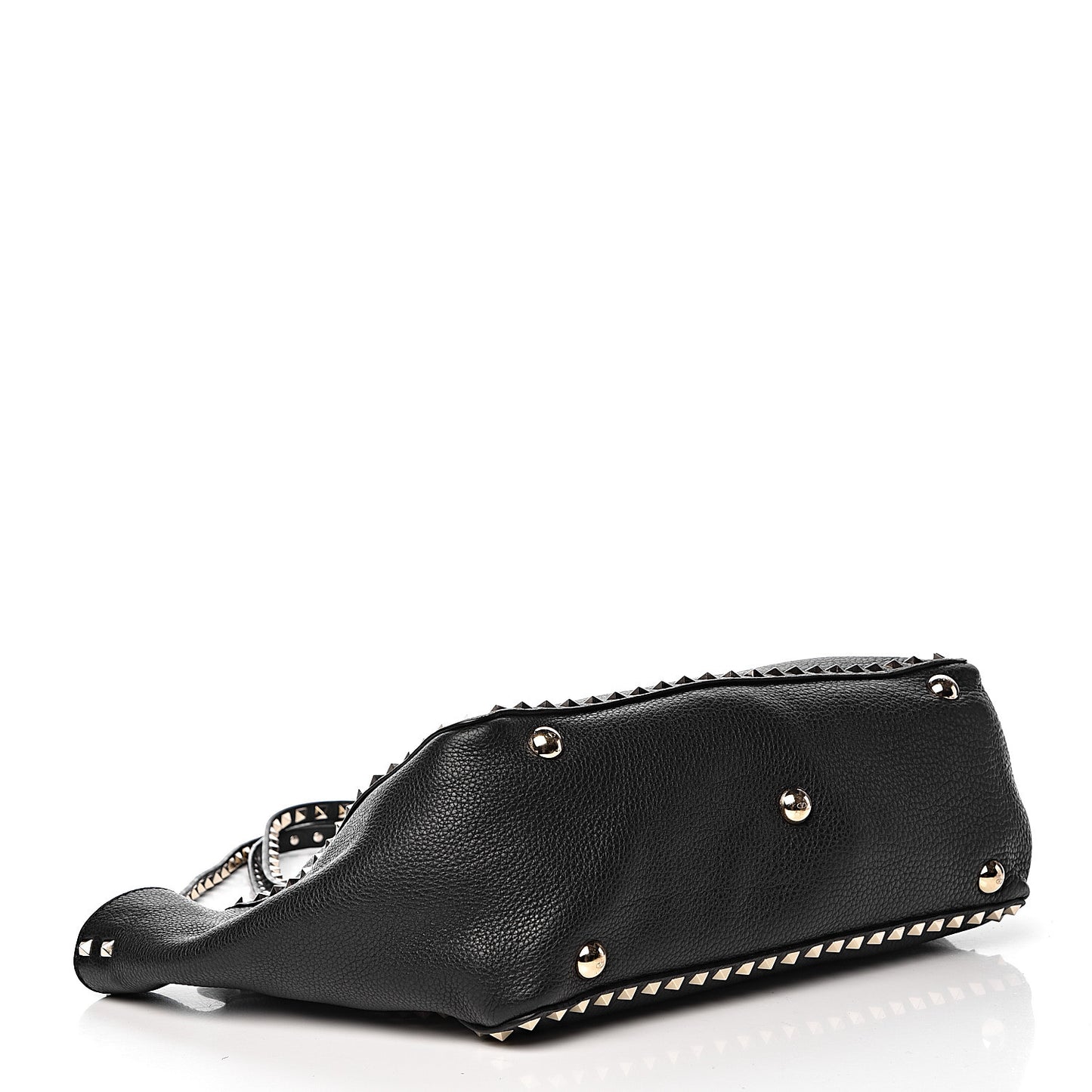 Alce Printed Calfskin Medium Rockstud Tote Black