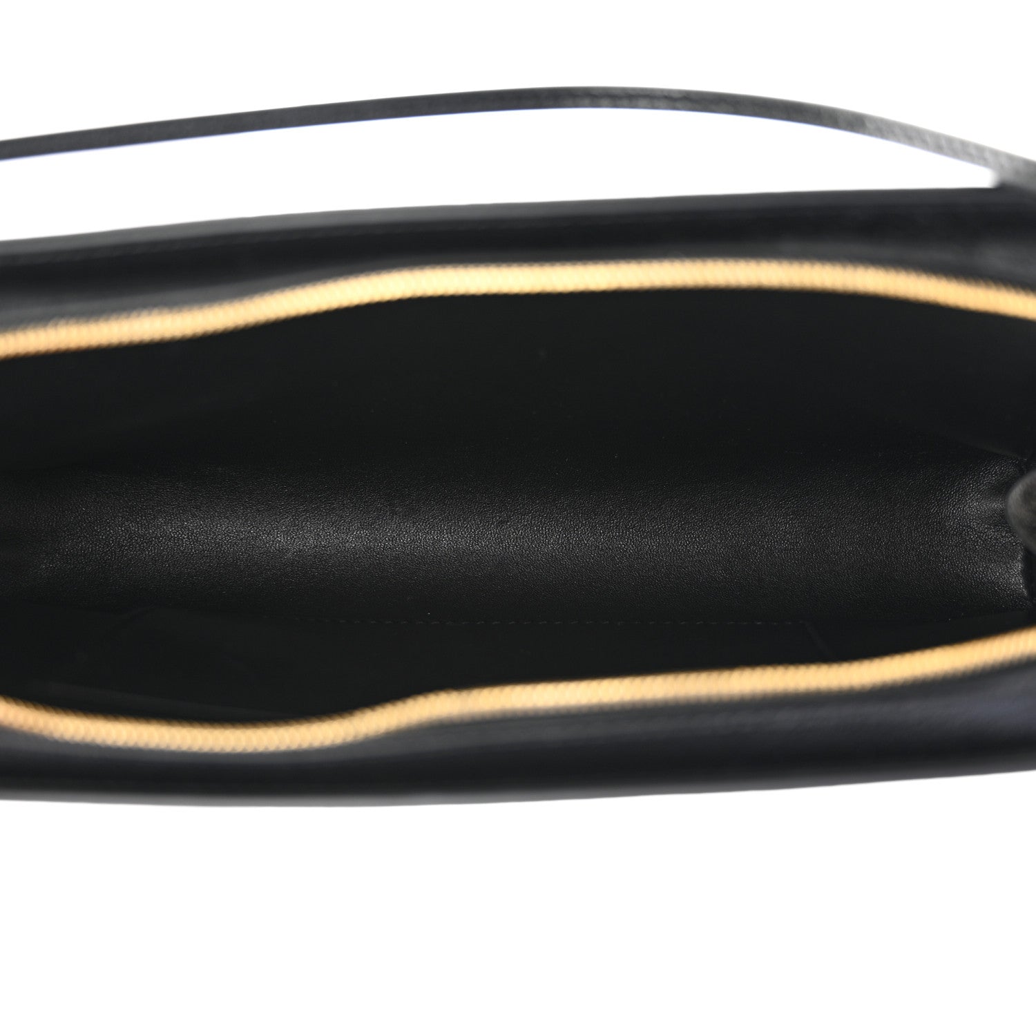 The Row Saddle Calfskin Dalia Baguette Shoulder Bag Black 1520960