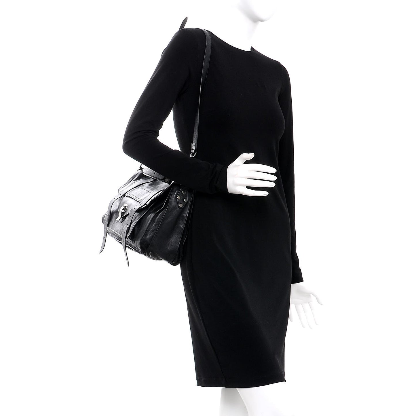 Lambskin Medium PS1 Satchel Black