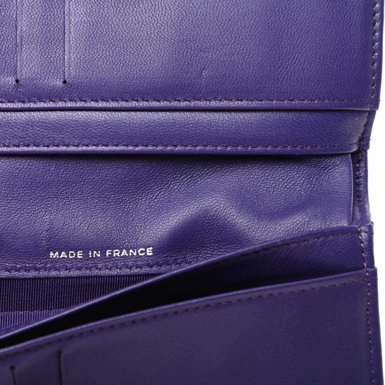 Chanel Lambskin Quilted Reissue Zipped Pocket Wallet Purple. 8 of 11