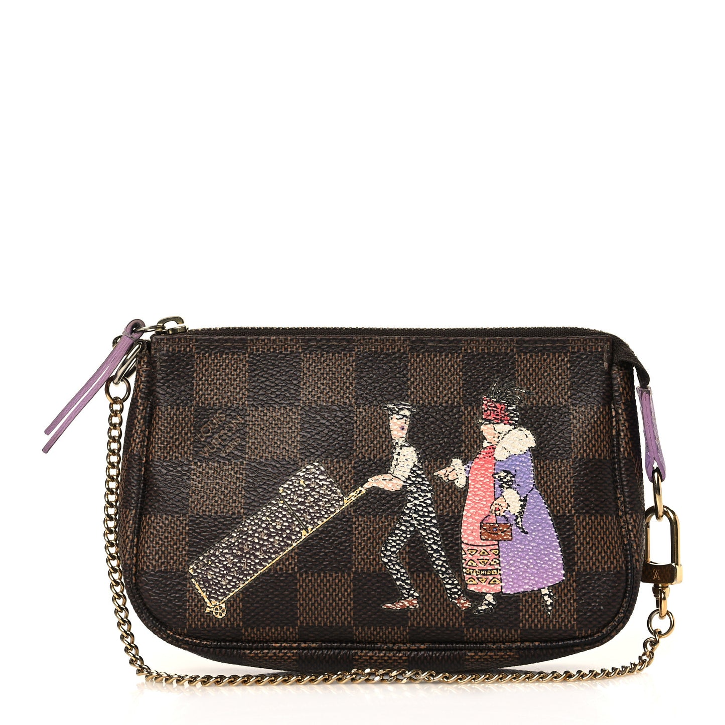 Damier Ebene Illustre Mini Pochette Accessories Violet