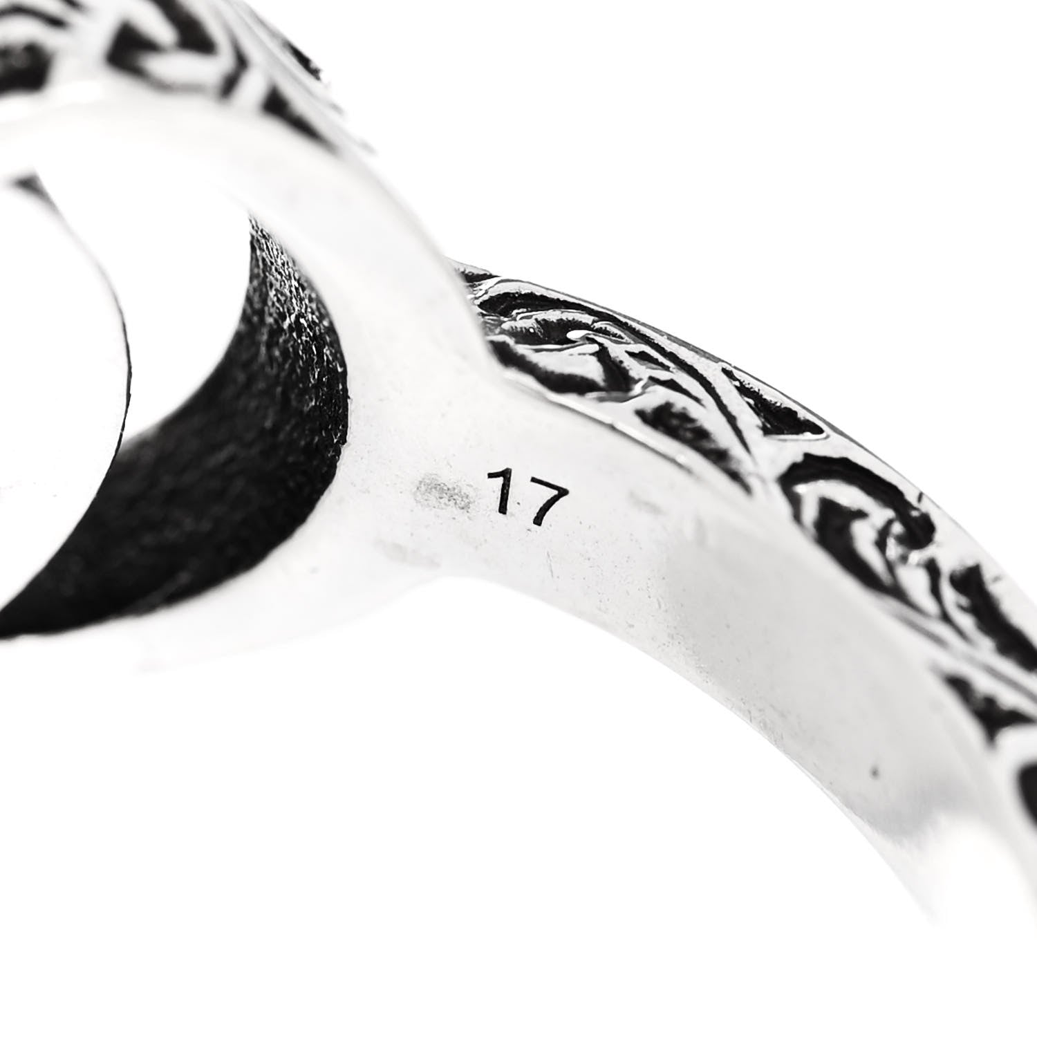 Gucci Sterling Silver GG Marmont Open Ring 57 8 5 of 6