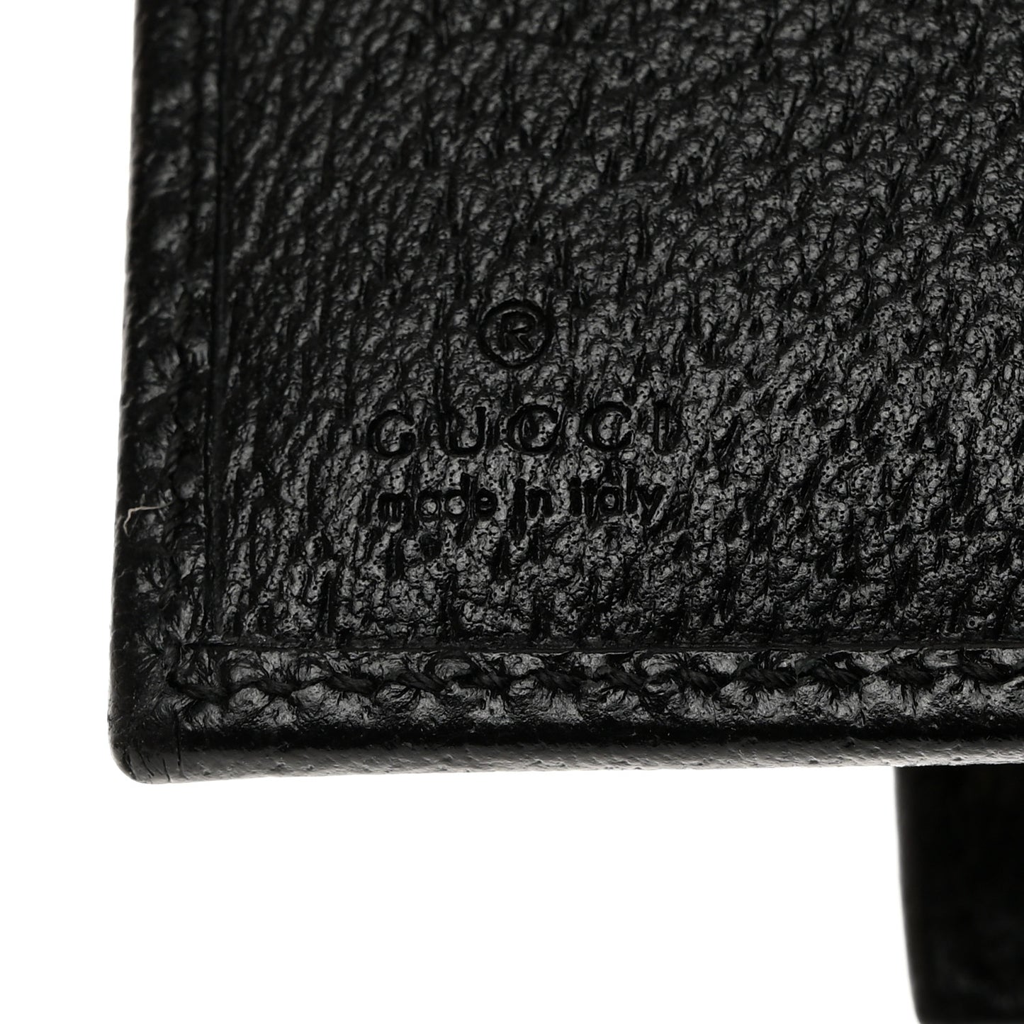 Textured Dollar Calfskin Horsebit Long Wallet with Insert Black