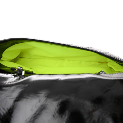 Chanel Patent Quilted Day Glo Flap Bag Black 6 of 11