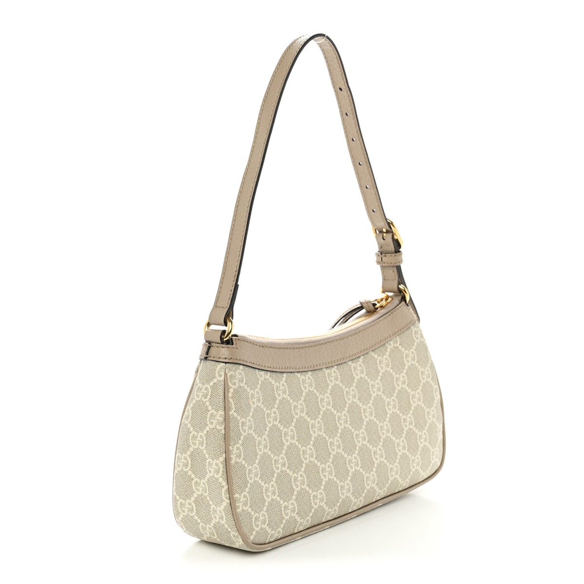 Gucci GG Supreme Monogram Textured Dollar Calfskin Small Ophidia Hobo Beige Mystic White Oatmeal 4 of 21