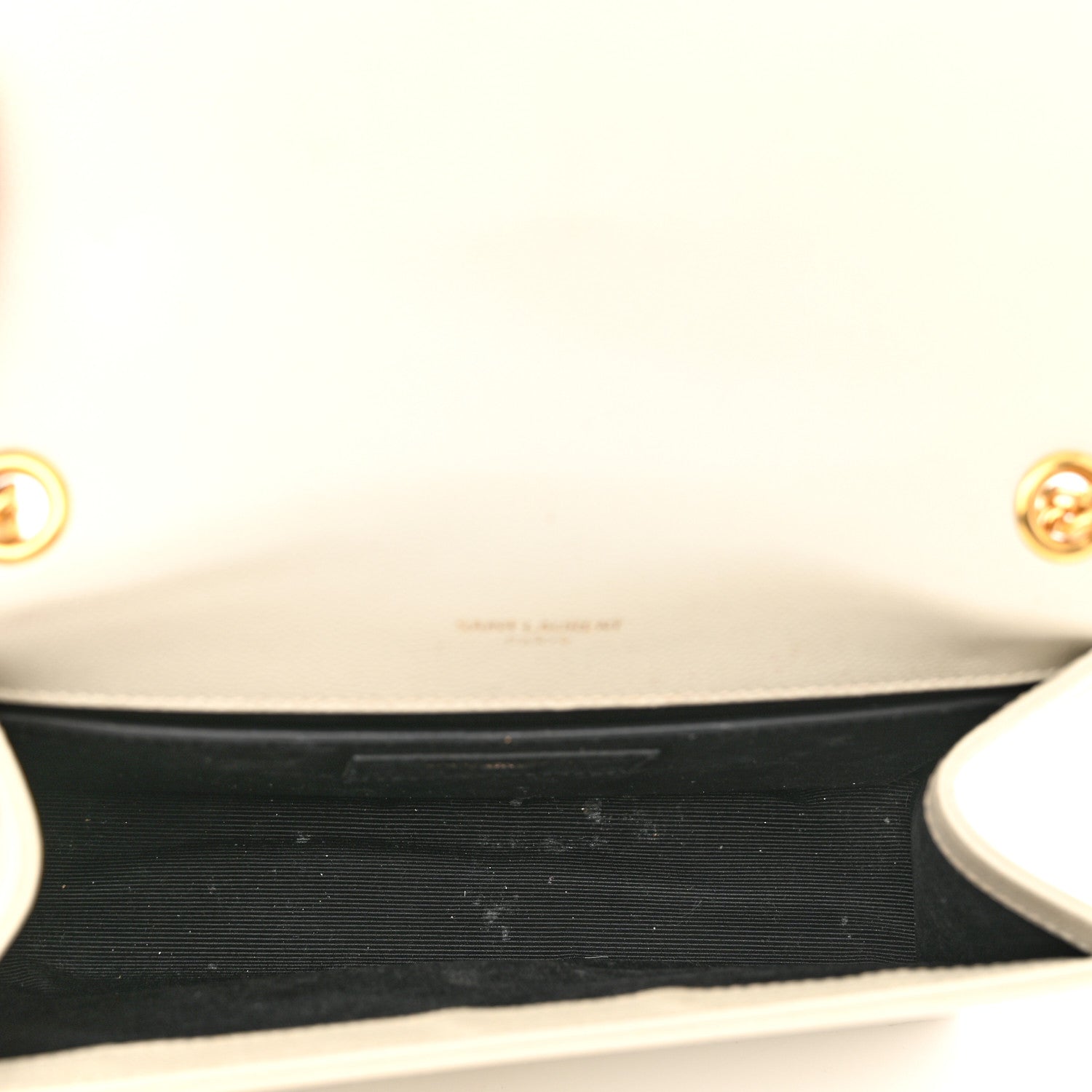 Saint Laurent Grain De Poudre Small Monogram Kate Satchel Blanc Vintage 4 of 16