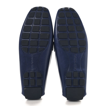 Louis Vuitton Damier Mens Monte Carlo Car Shoe Moccasin Loafers 10 Blue 6 of 9