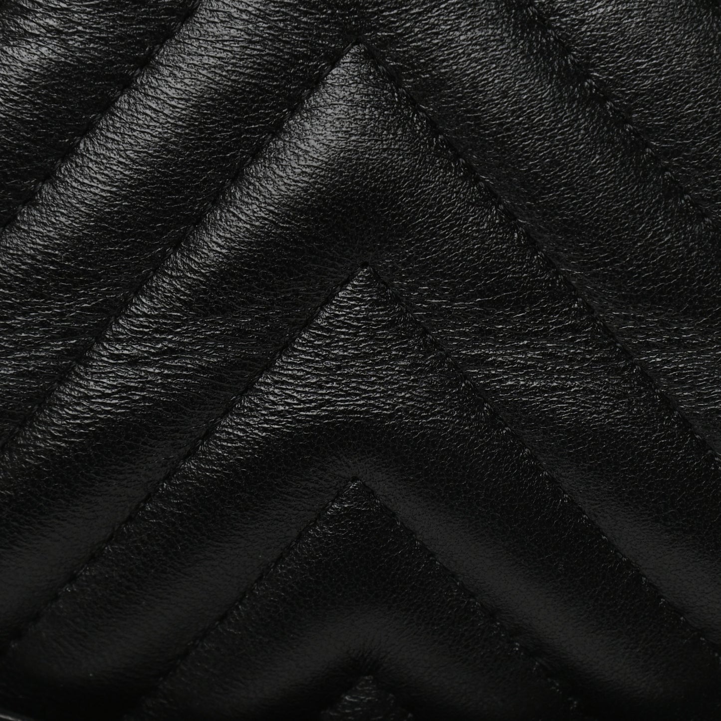 Lambskin Chevron Quilted Mini Square Flap Black