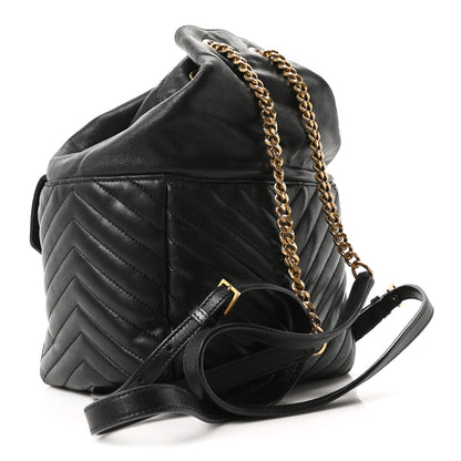 Saint Laurent Lambskin Matelasse Monogram Joe Backpack Black 3 of 10
