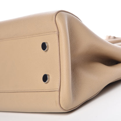 Saint Laurent Calfskin Medium Rive Gauche Cabas Dark Beige 14 of 16