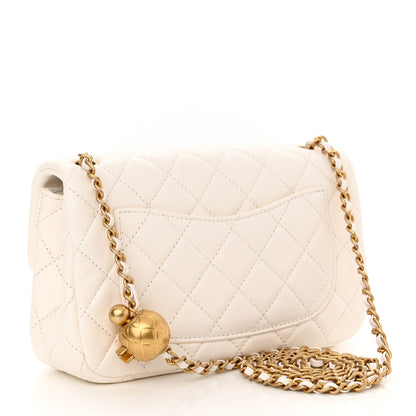Chanel Lambskin Quilted Mini Rectangular Pearl Crush Flap White 3 of 10