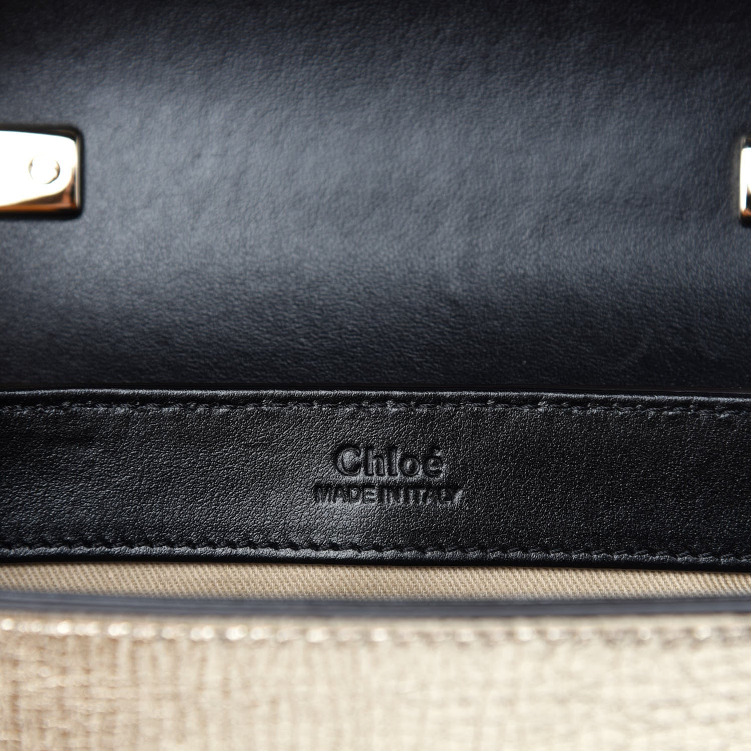Chloe Calfskin Sued Mini C Bag Gold 8 of 9