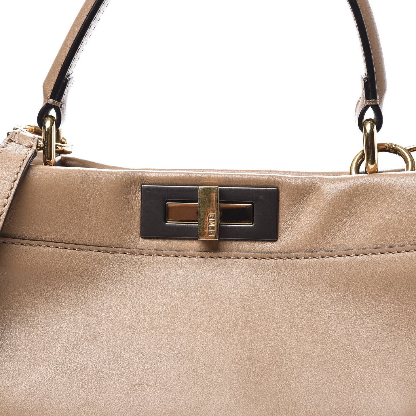 Vitello Seta Medium Peekaboo Iconic Satchel Cuoio