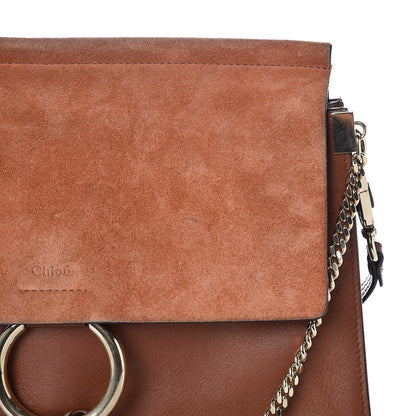Chloe Suede Calfskin Medium Faye Shoulder Bag Tobacco 10 of 15
