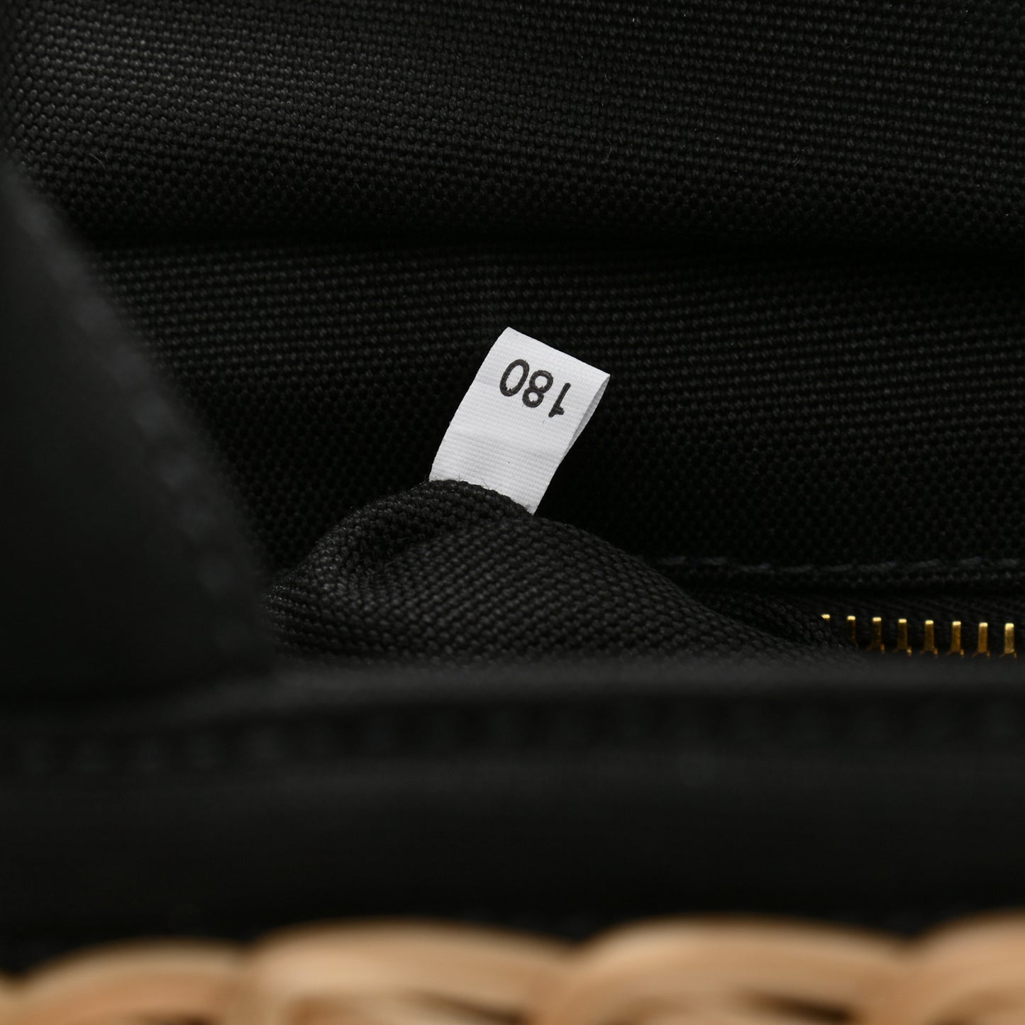 Wicker Canvas Tote Naturale Black