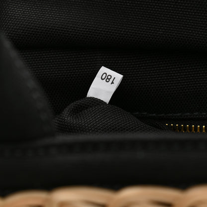 Prada Wicker Canvas Tote Naturale Black 6 of 9
