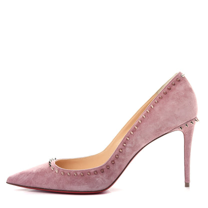 Christian Louboutin Veau Velours Anjalina 85 Pumps 41 Pink Bronze 1 of 10