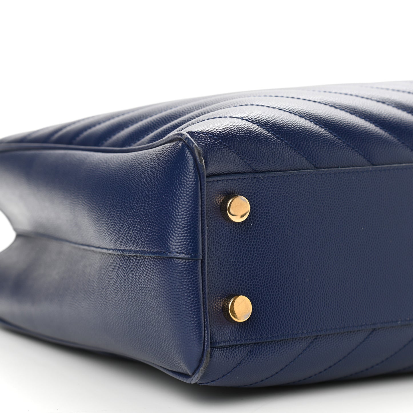 Grain De Poudre Matelasse Chevron Monogram Shopping Bag Deep Marine