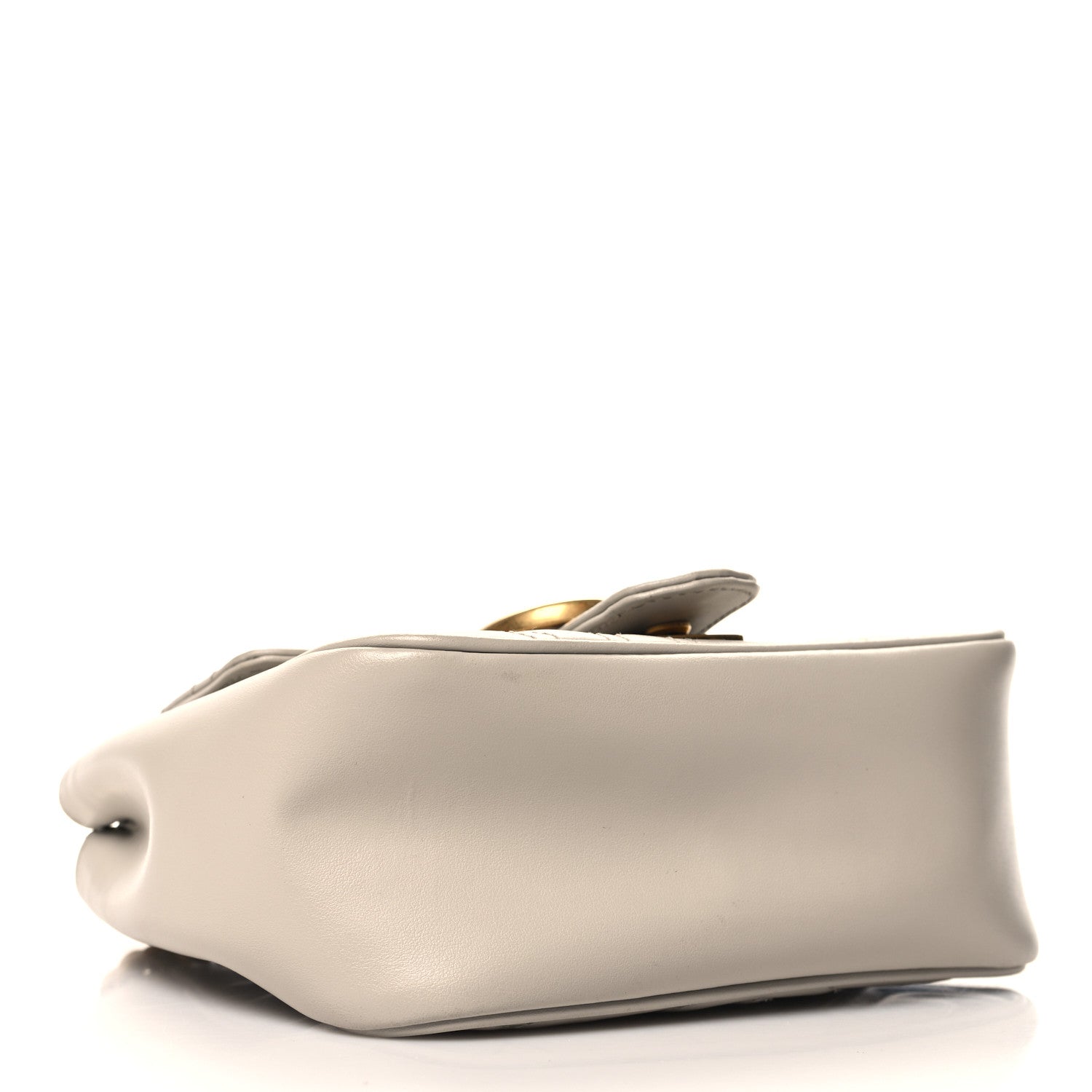 Gucci Calfskin Matelasse Mini GG Marmont Square Shoulder Bag Light Grey 4 of 13