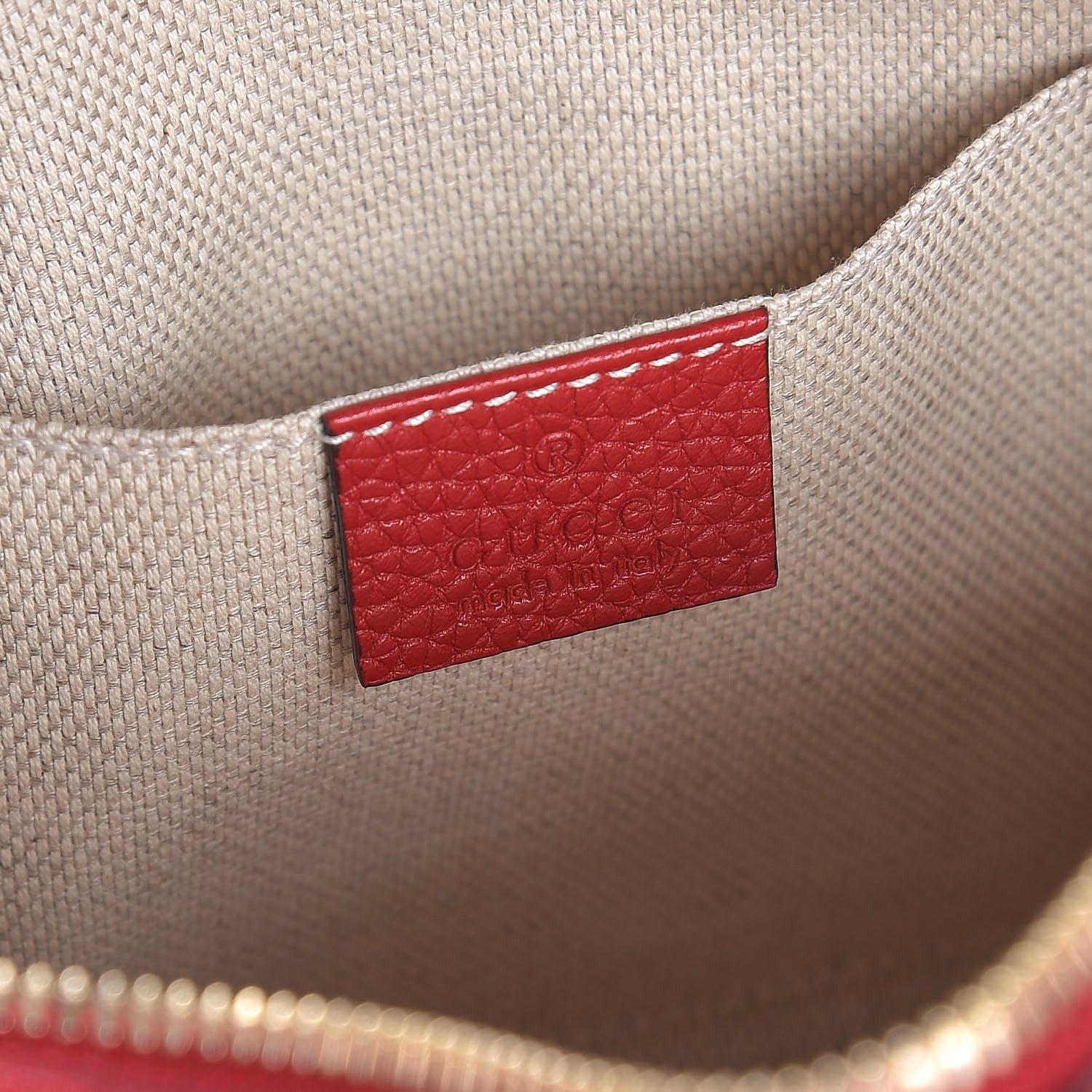 Gucci Pebbled Calfskin Small Soho Disco Bag Tabasco Red 6 of 7