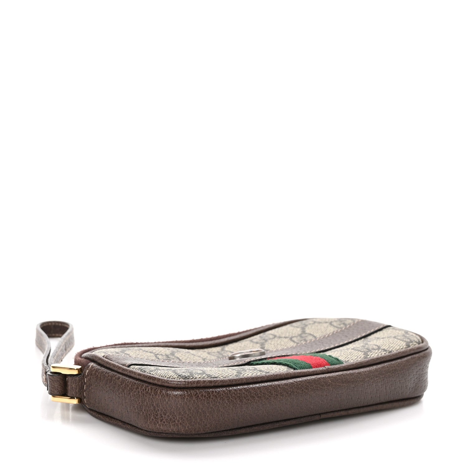 Gucci GG Supreme Monogram Ophidia Phone Case Wristlet Brown 4 of 11