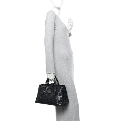 Bottega Veneta Light Calf Intrecciato Small Roma Black 2 of 10