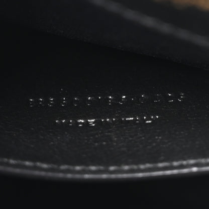 Saint Laurent Lambskin Mixed Matelasse Triquilt Medium Monogram Satchel Black 7 of 10