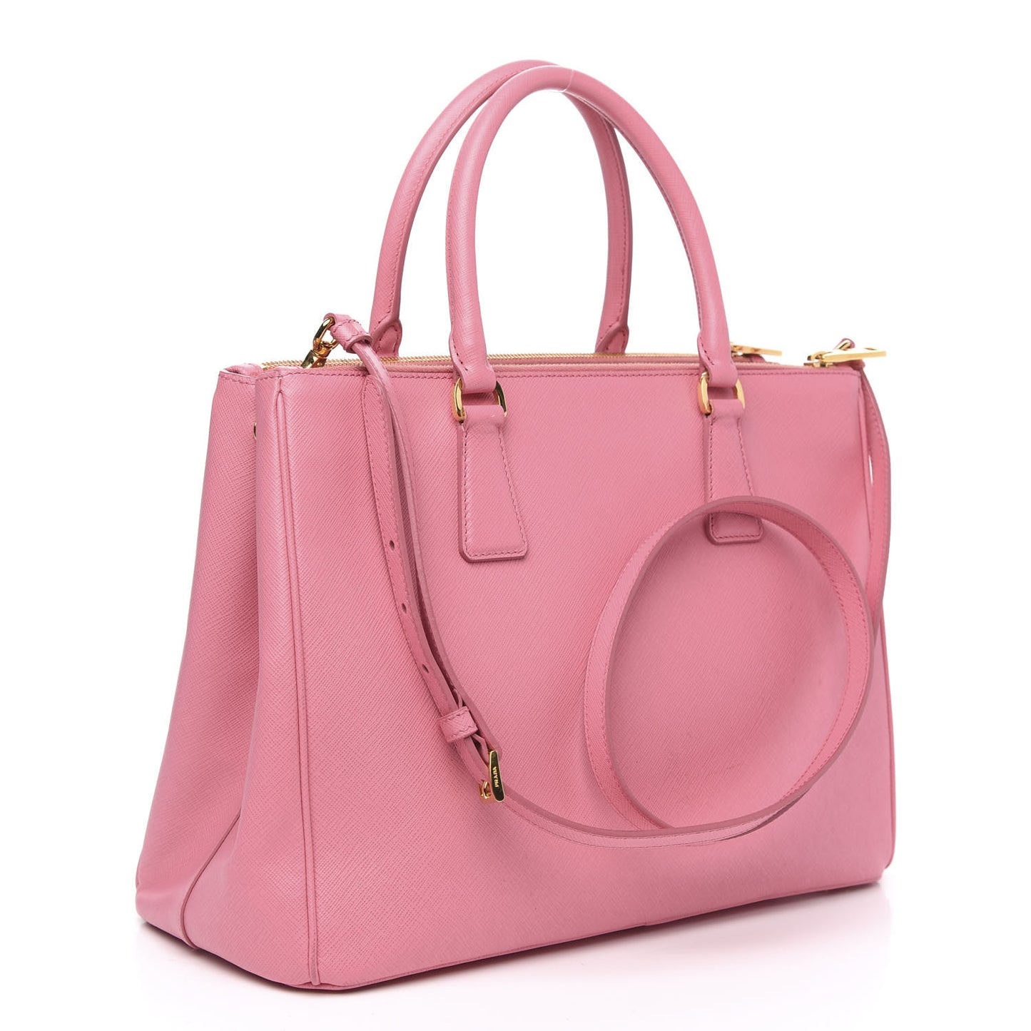 Saffiano Medium Galleria Double Zip Tote Geranio