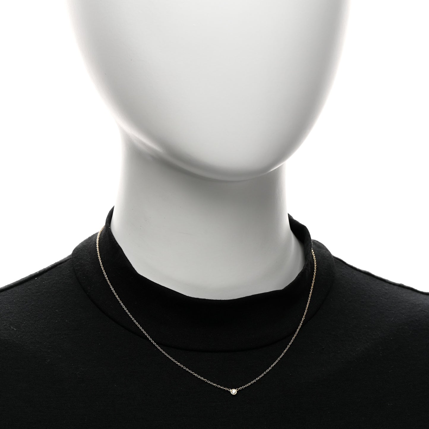 18K Yellow Gold Diamond .05ct Elsa Peretti Diamonds by the Yard Pendant Necklace