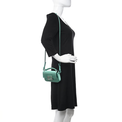 Fendi Silk Satin Phone Baguette Spring Turquoise 2 of 9