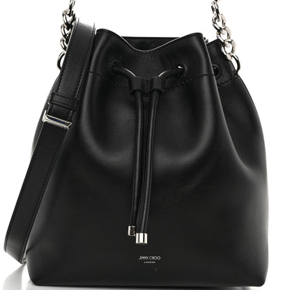 Jimmy Choo Smooth Shiny Calfskin Bon Bon Bucket Bag Black 7 of 10