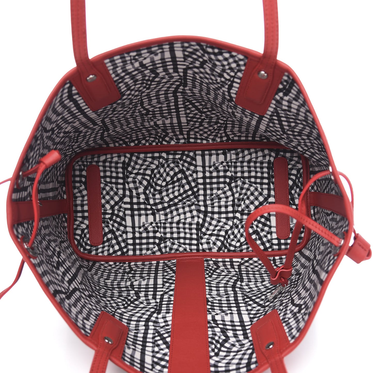 Visetos Medium Liz Reversible Shopper Tote Black Red