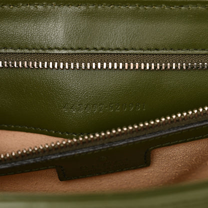 Gucci Calfskin Matelasse Aria Small GG Marmont Shoulder Bag Military Wood 7 of 11