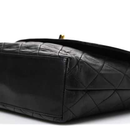Chanel Lambskin Quilted Flap Shoulder Bag Black 10 of 10