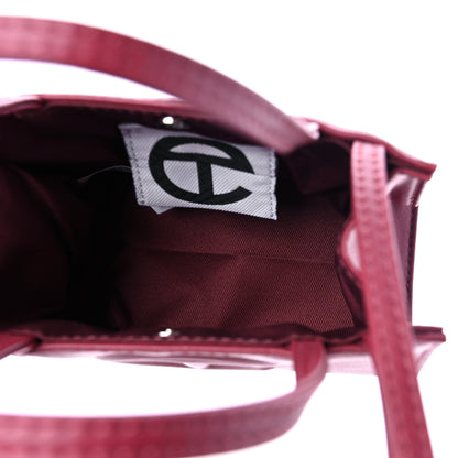 Telfar Vegan Leather Small Shopping Bag Oxblood 5 of 9