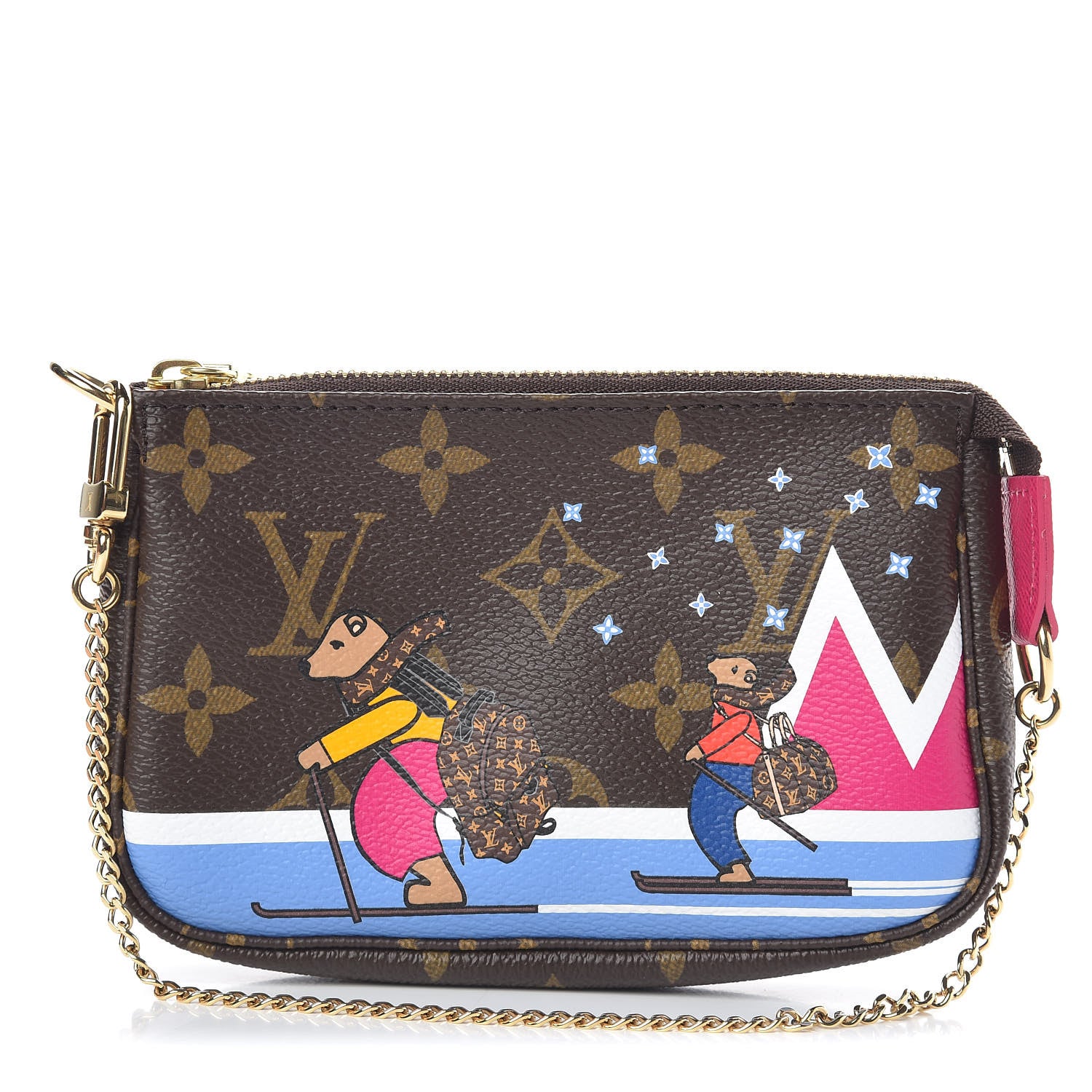Louis Vuitton Monogram 2018 Christmas Animation Mini Bears Pochette Accessories 1 of 8