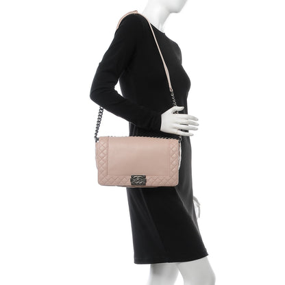 Chanel Calfskin New Medium Boy Reverso Flap Light Pink 2 of 13