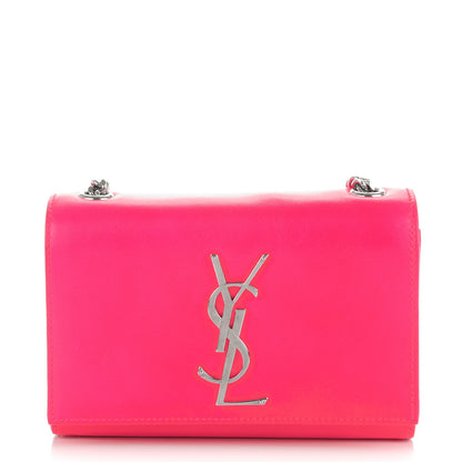 Saint Laurent Calfskin Small Classic Monogram Kate Satchel Neon Pink 1 of 7