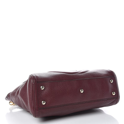 Gucci Pebbled Calfskin Small Soho Top Handle Bag Burgundy 4 of 14